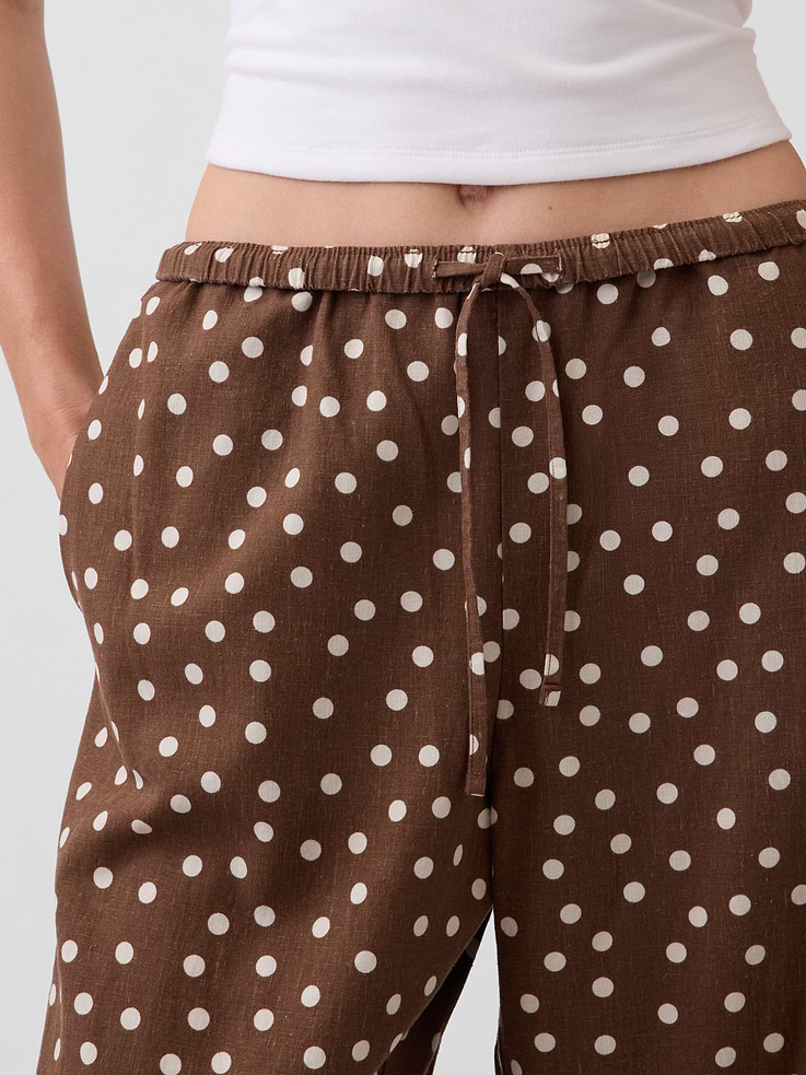 Image number 5 showing, Linen-Blend Easy Wide-Leg Pants