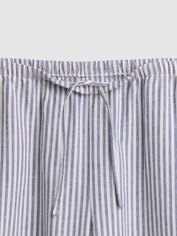 Linen-Blend Easy Wide-Leg Pants