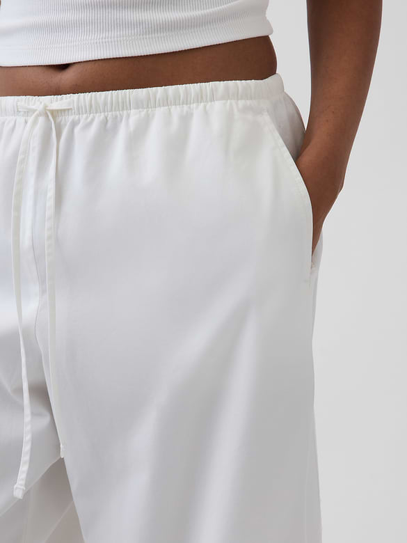 Poplin Easy Barrel Pants