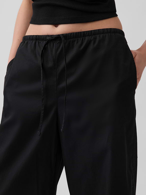 Poplin Easy Barrel Pants
