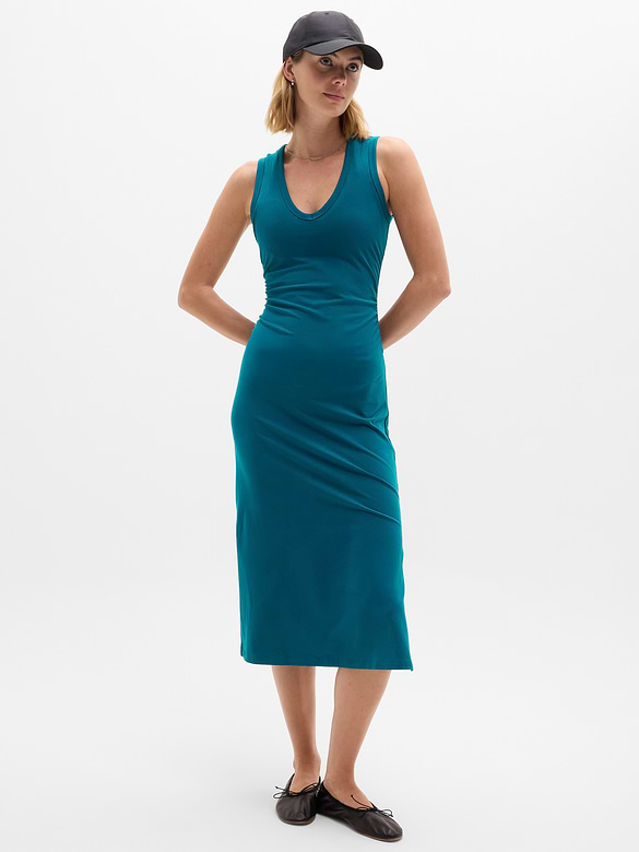 Essential V-Neck Midi Dress