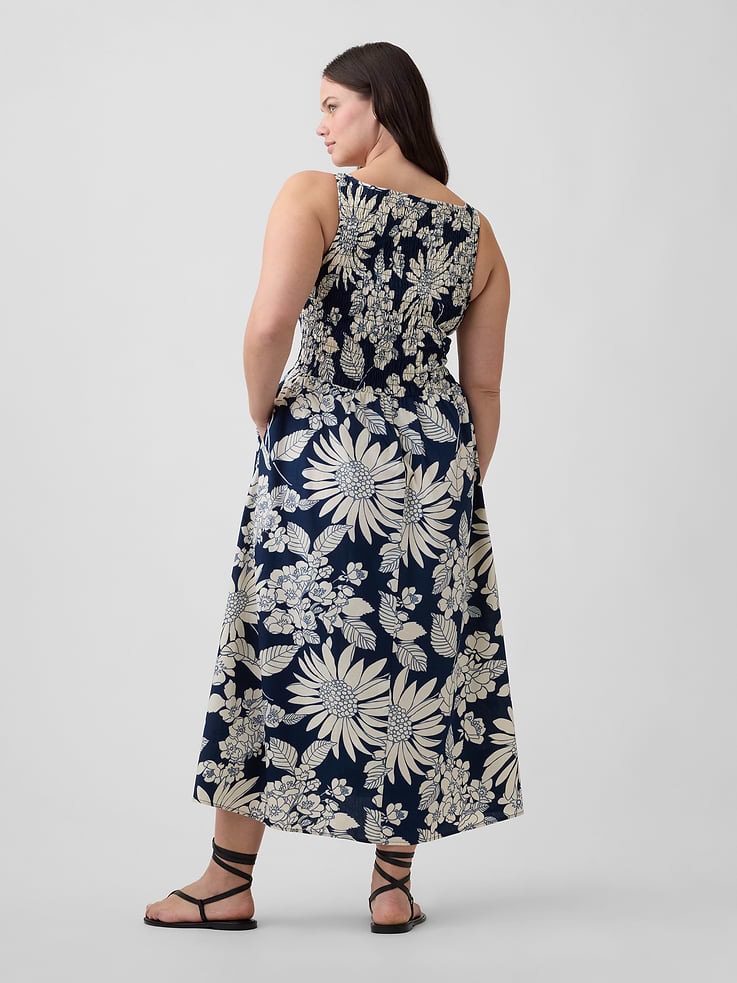 Image number 5 showing, Smocked Boatneck Maxi Dress