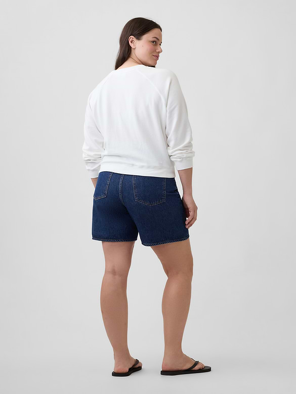 Denim Midi Shorts