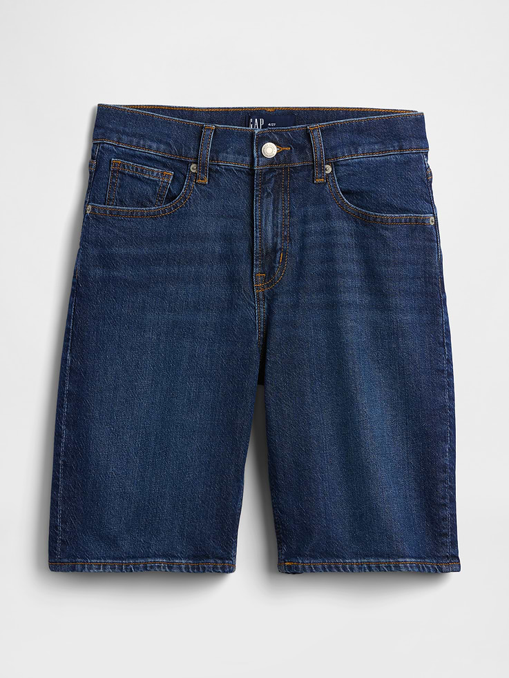Image number 7 showing, 9" Mid Rise Soft Denim Bermuda Shorts