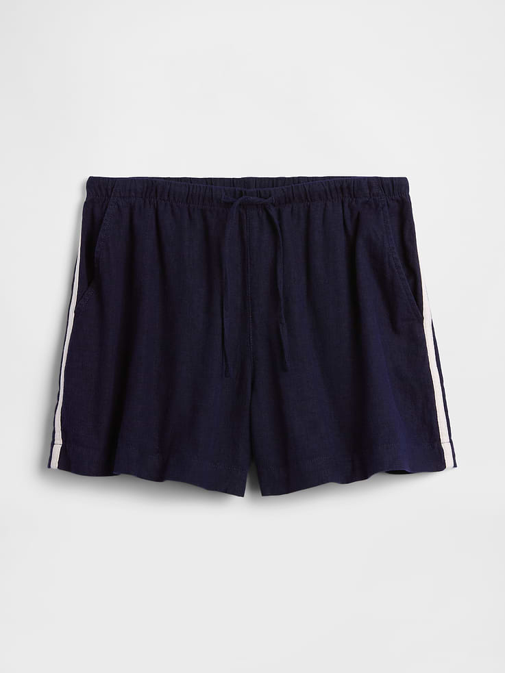 Image number 7 showing, 4" Pull-On Linen-Blend Shorts