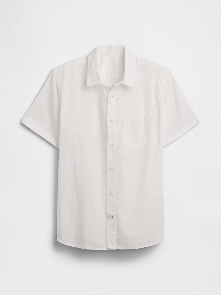 Image 4 of 4, Stretch Poplin Shirt in Standard Fit
