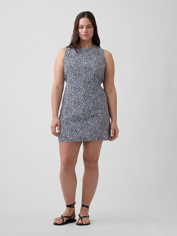 Print Sleeveless Mini Dress