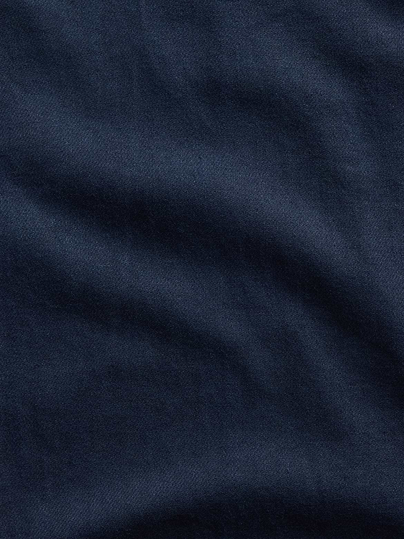 Linen-Cotton Relaxed Straight Trousers