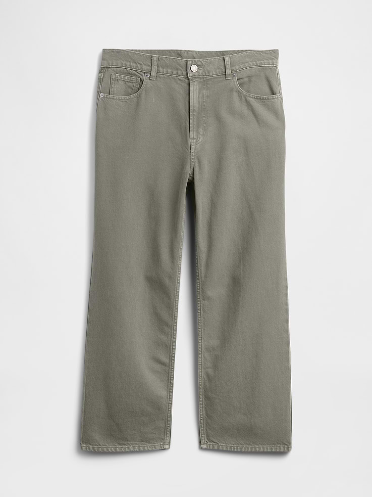 Image number 7 showing, Low Slung Relaxed Straight Crop Jeans