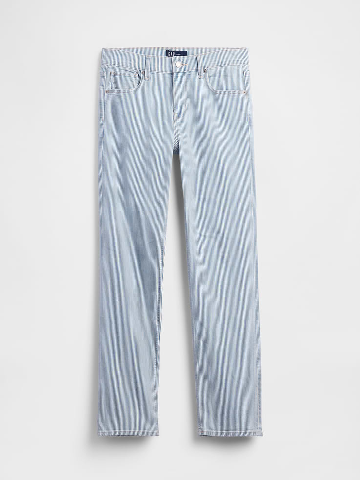 Image number 7 showing, Mid Rise Stripe '90s Slim Straight Jeans