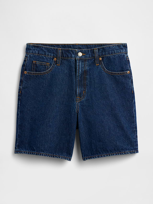Denim Midi Shorts
