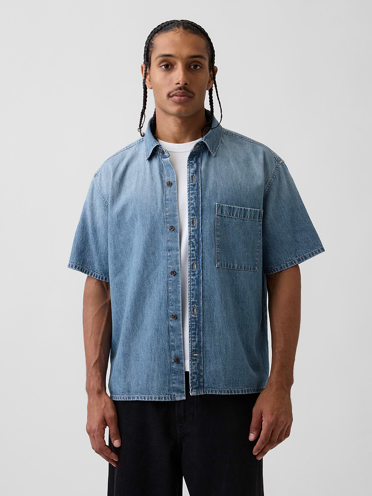 Image number 1 showing, Denim Relaxed Shirt