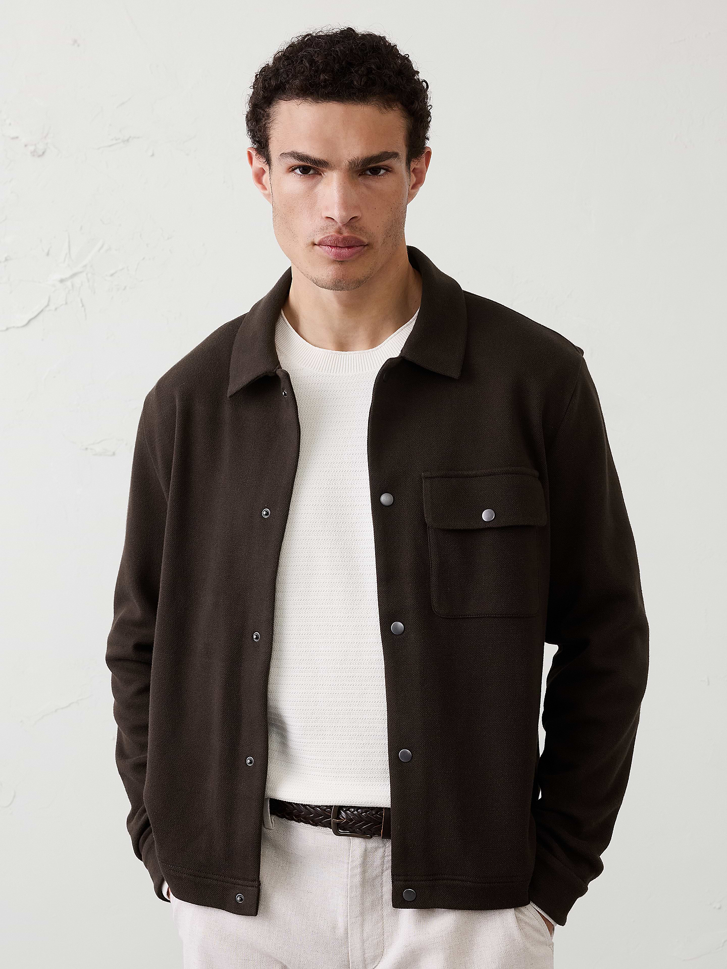 Image number 1 showing, Knit Shirt Jacket
