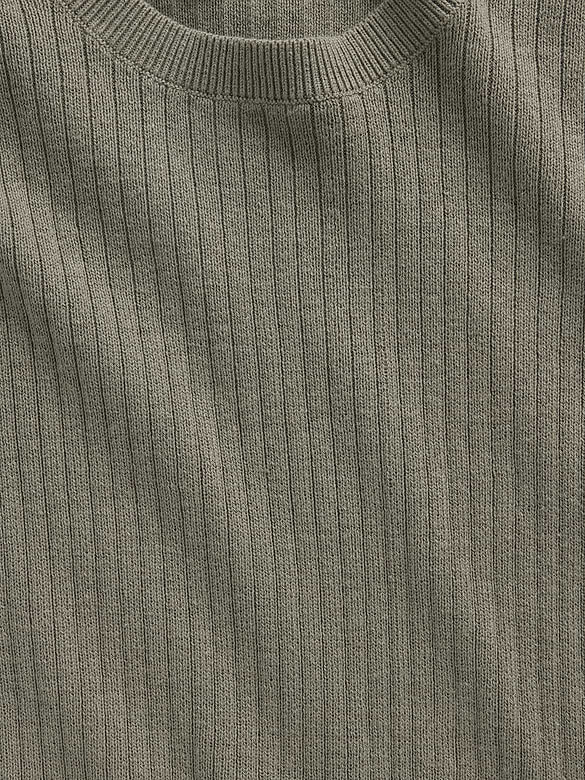 Ribbed Crewneck Sweater T-Shirt