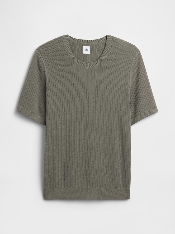 Image number 4 showing, Ribbed Crewneck Sweater T-Shirt