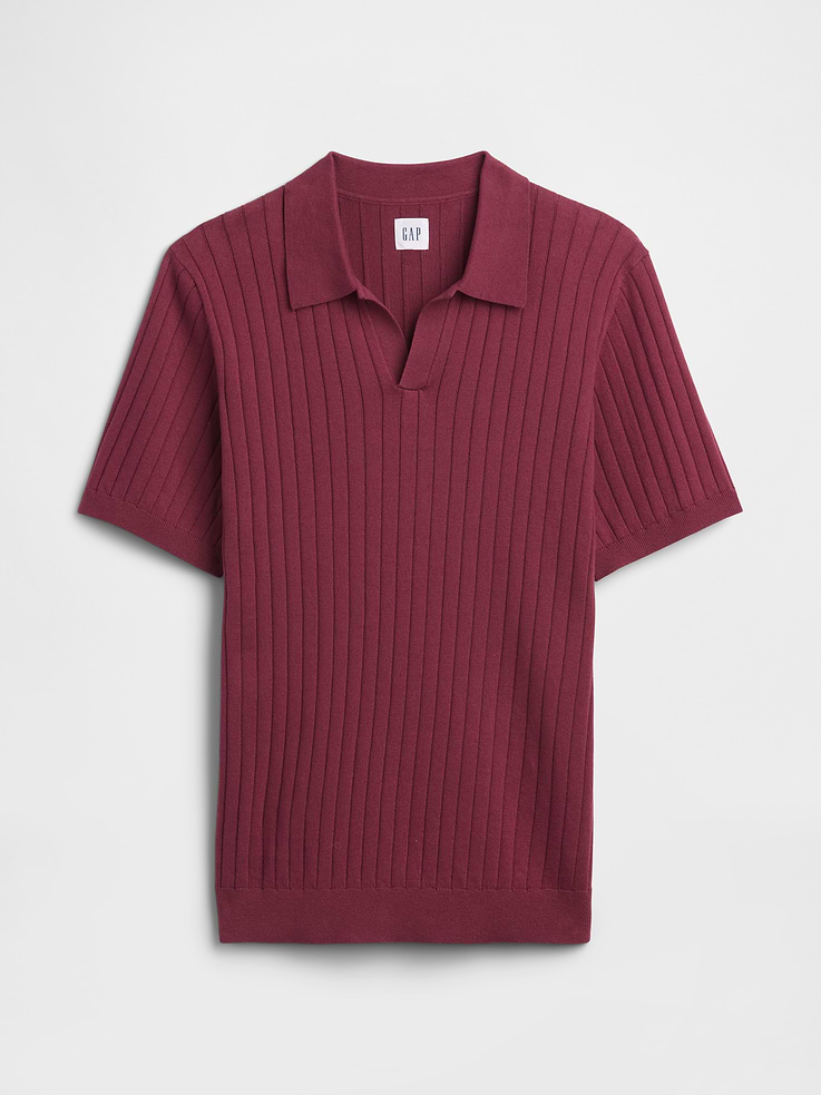 Image number 5 showing, Ribbed Johnny Collar Polo Shirt