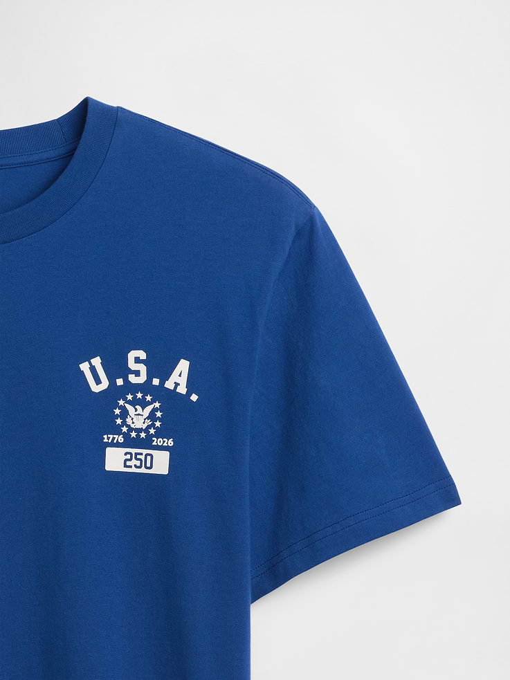Image number 4 showing, Everyday Soft Relaxed USA Graphic T-Shirt