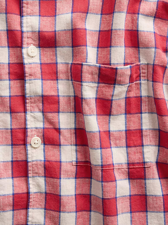 Linen-Cotton Relaxed Straight-Hem Shirt