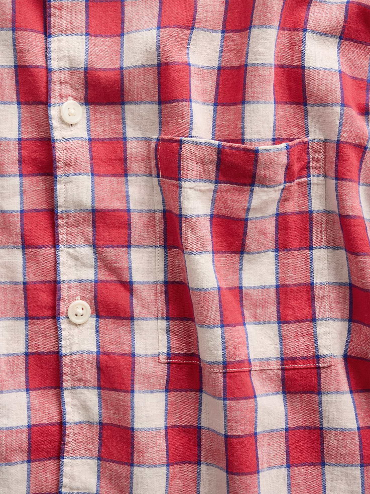 Image number 4 showing, Linen-Cotton Relaxed Straight-Hem Shirt