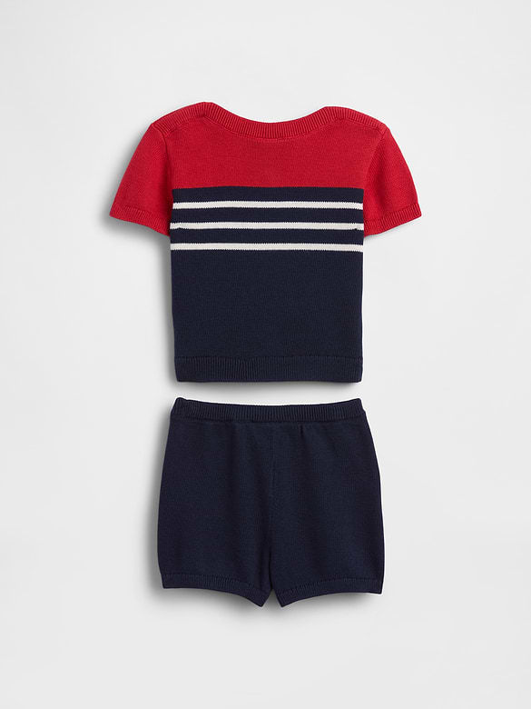 Baby Colorblock Sweater Outfit Set