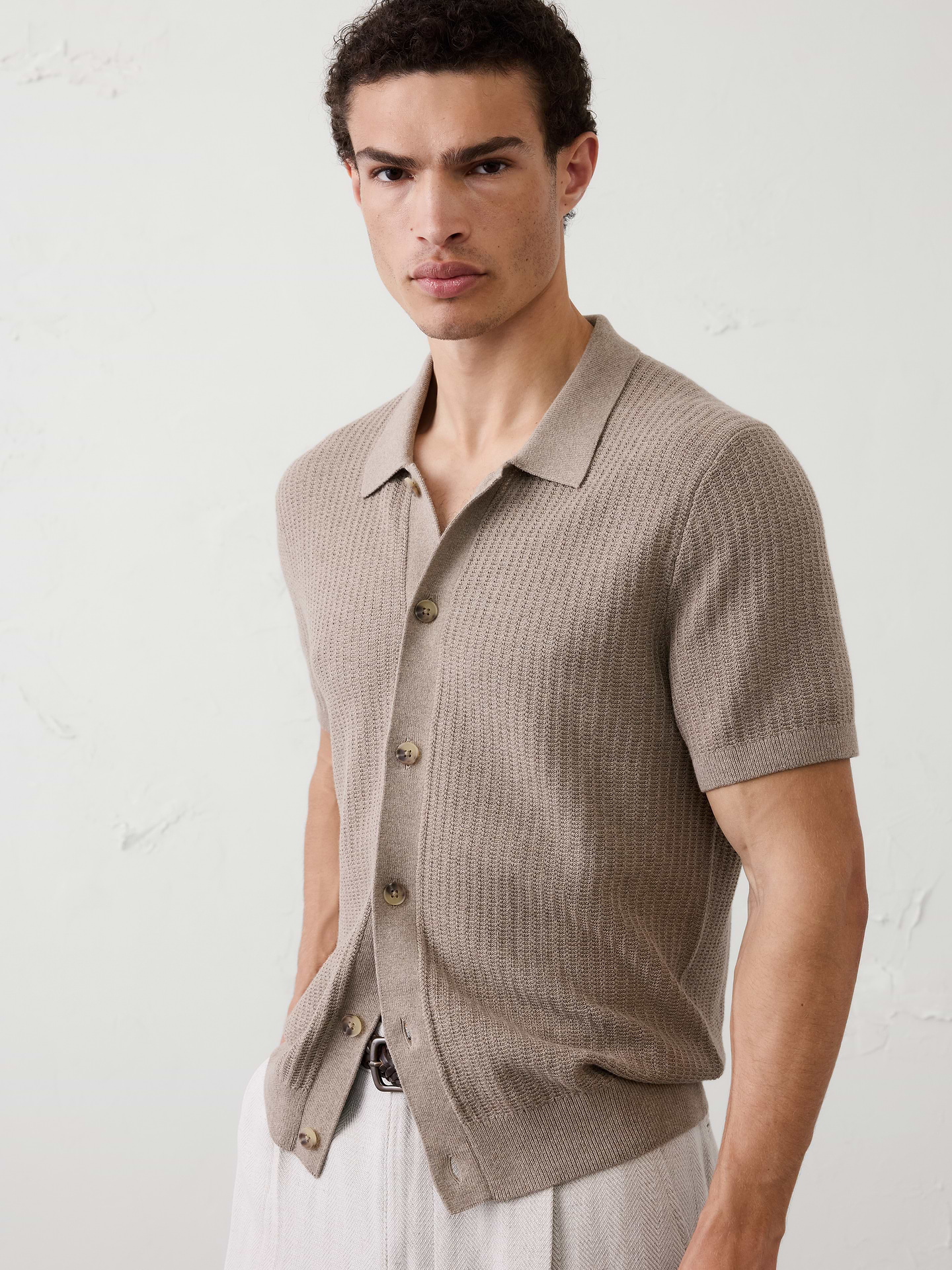 Image number 1 showing, Textured Sweater Polo