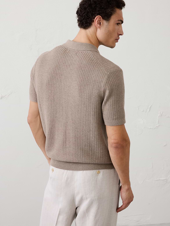 Textured Sweater Polo