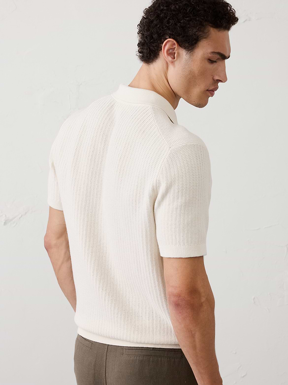 Textured Sweater Polo