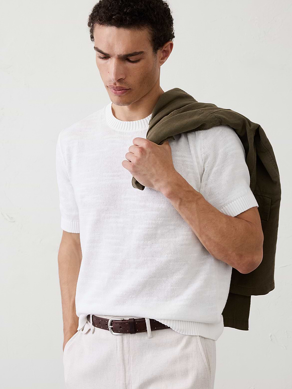 Slubby Cotton Sweater T-Shirt