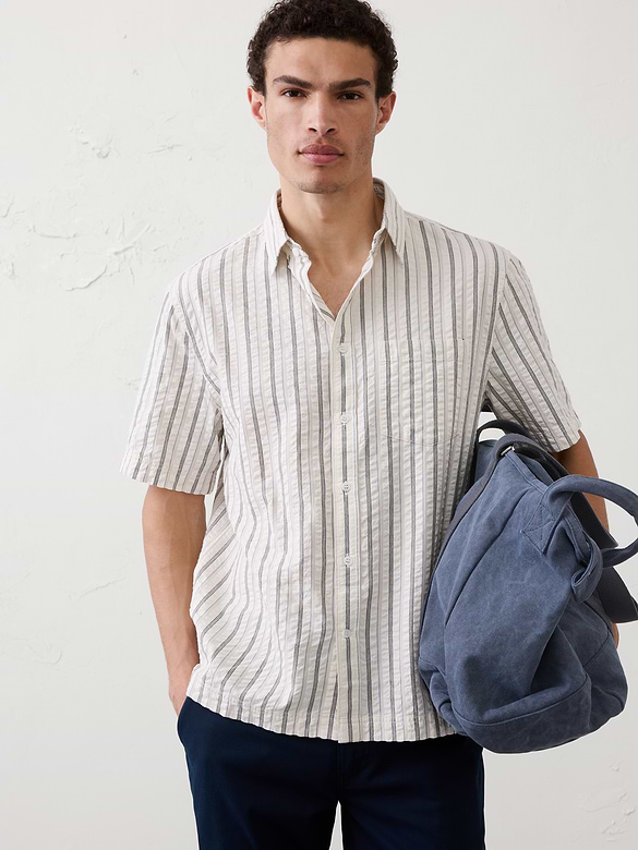 Standard-Fit Seersucker Shirt
