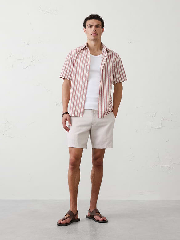 Standard-Fit Seersucker Shirt