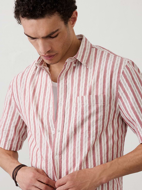 Standard-Fit Seersucker Shirt