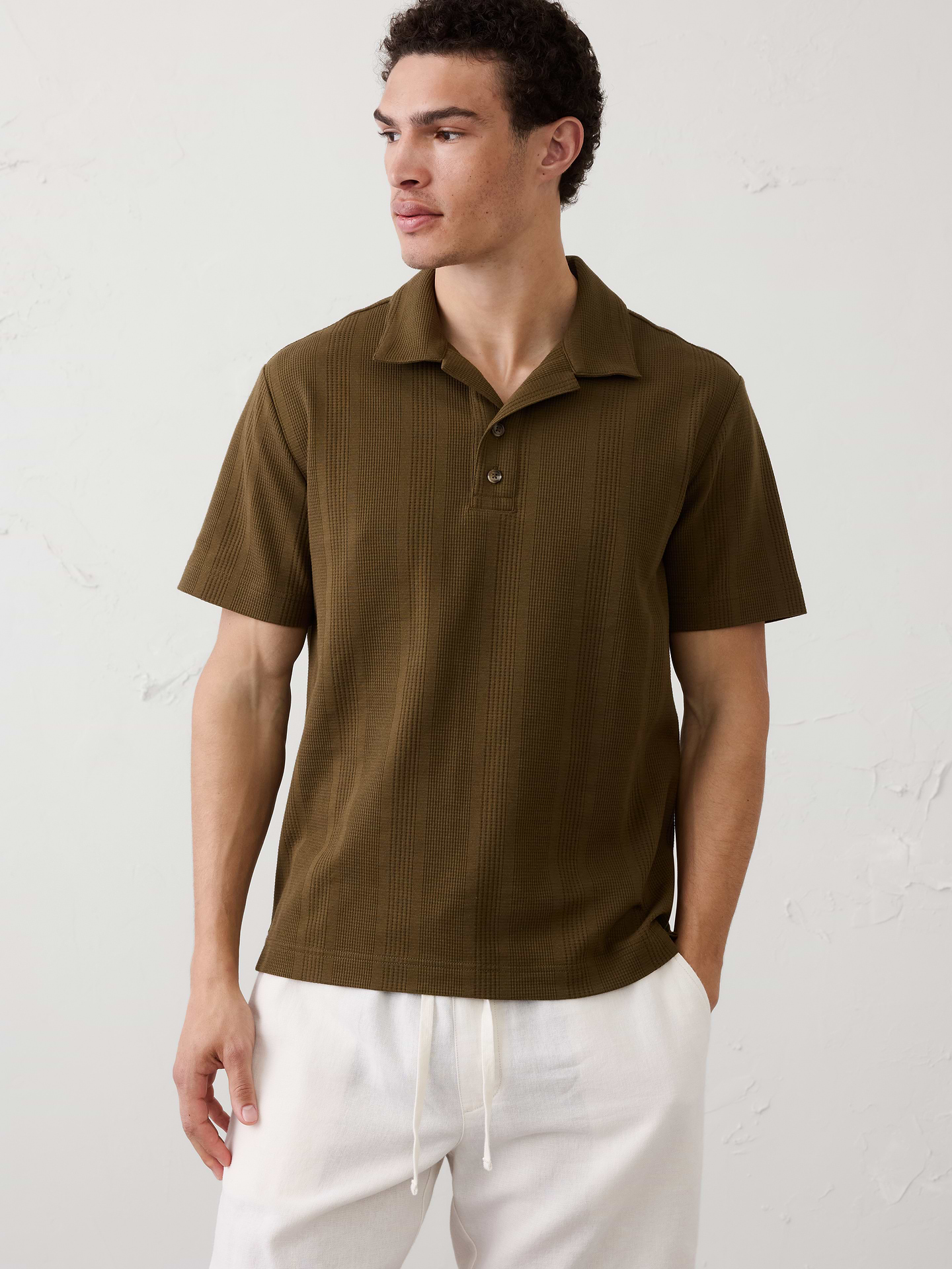 Image number 1 showing, Standard-Fit Textured Polo