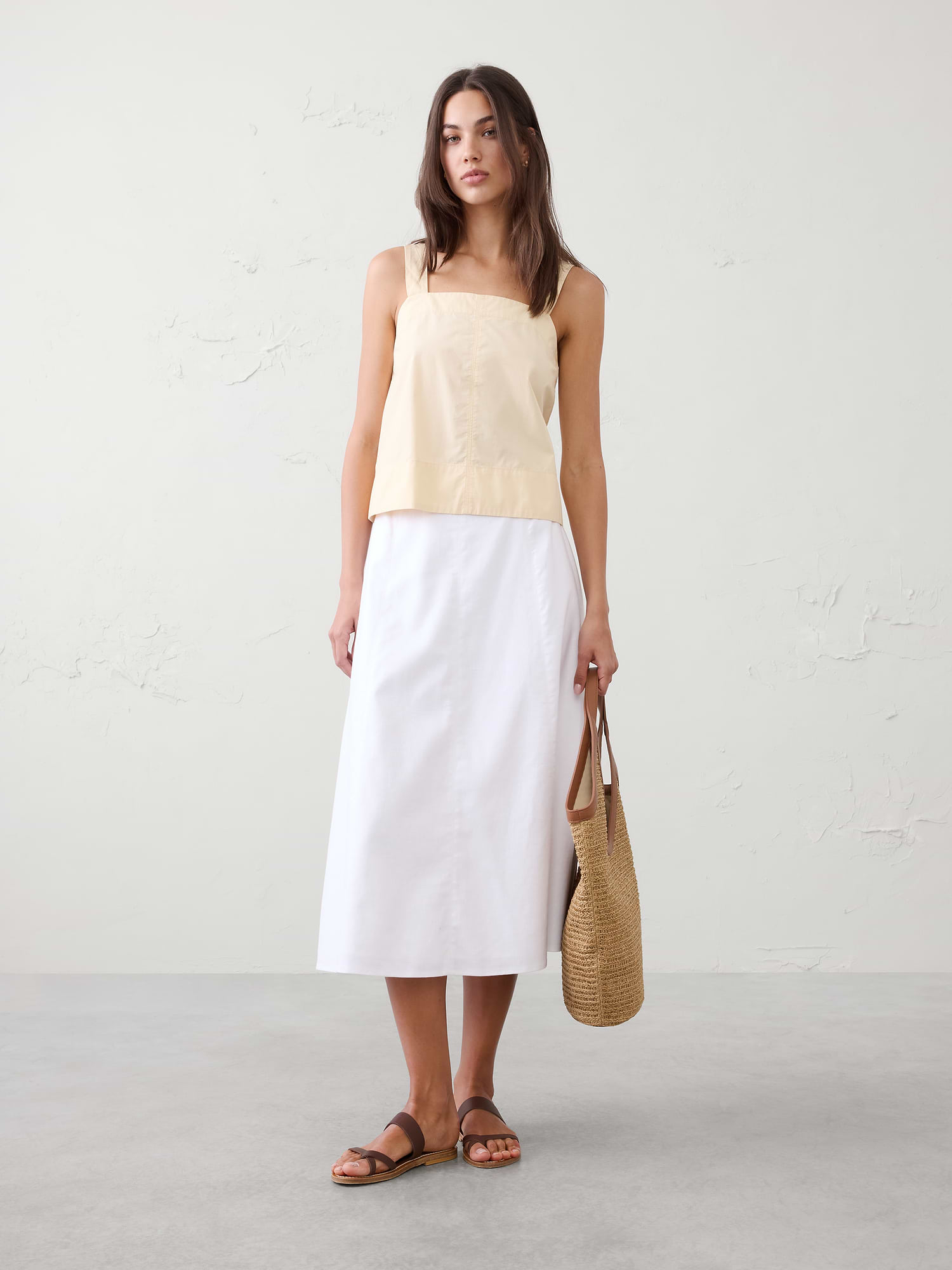 Banana Republic Boxy Topstitch Tank INTERNATIONAL SHIPPING