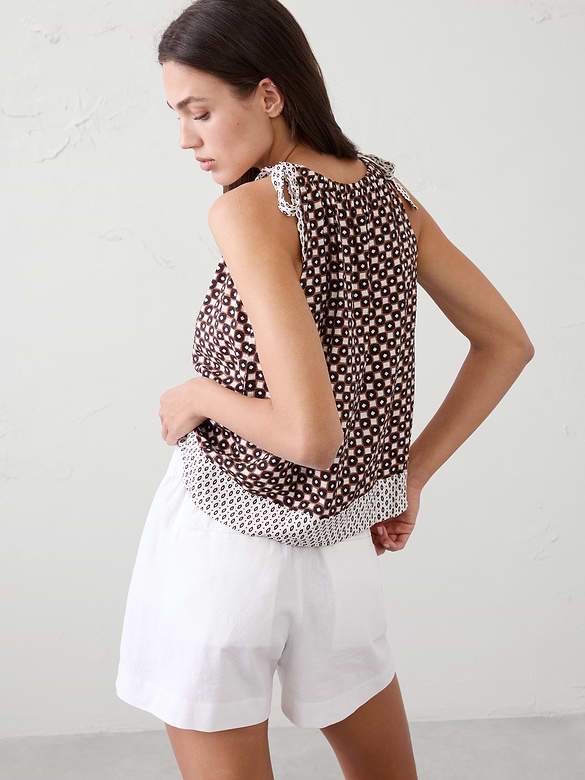 Silky Tie-Shoulder Tank