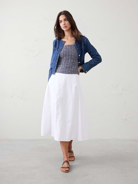 Silky Vertical Smocked Camisole