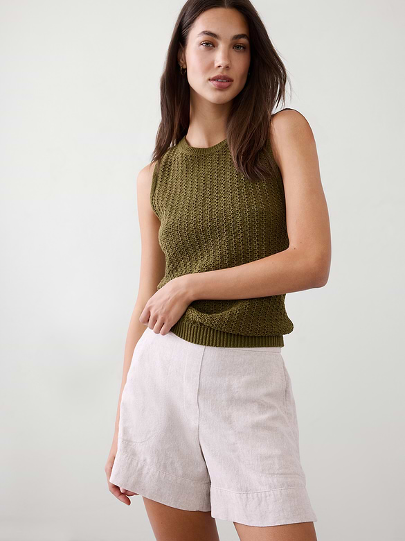 Anyday High-Rise Linen-Blend Short