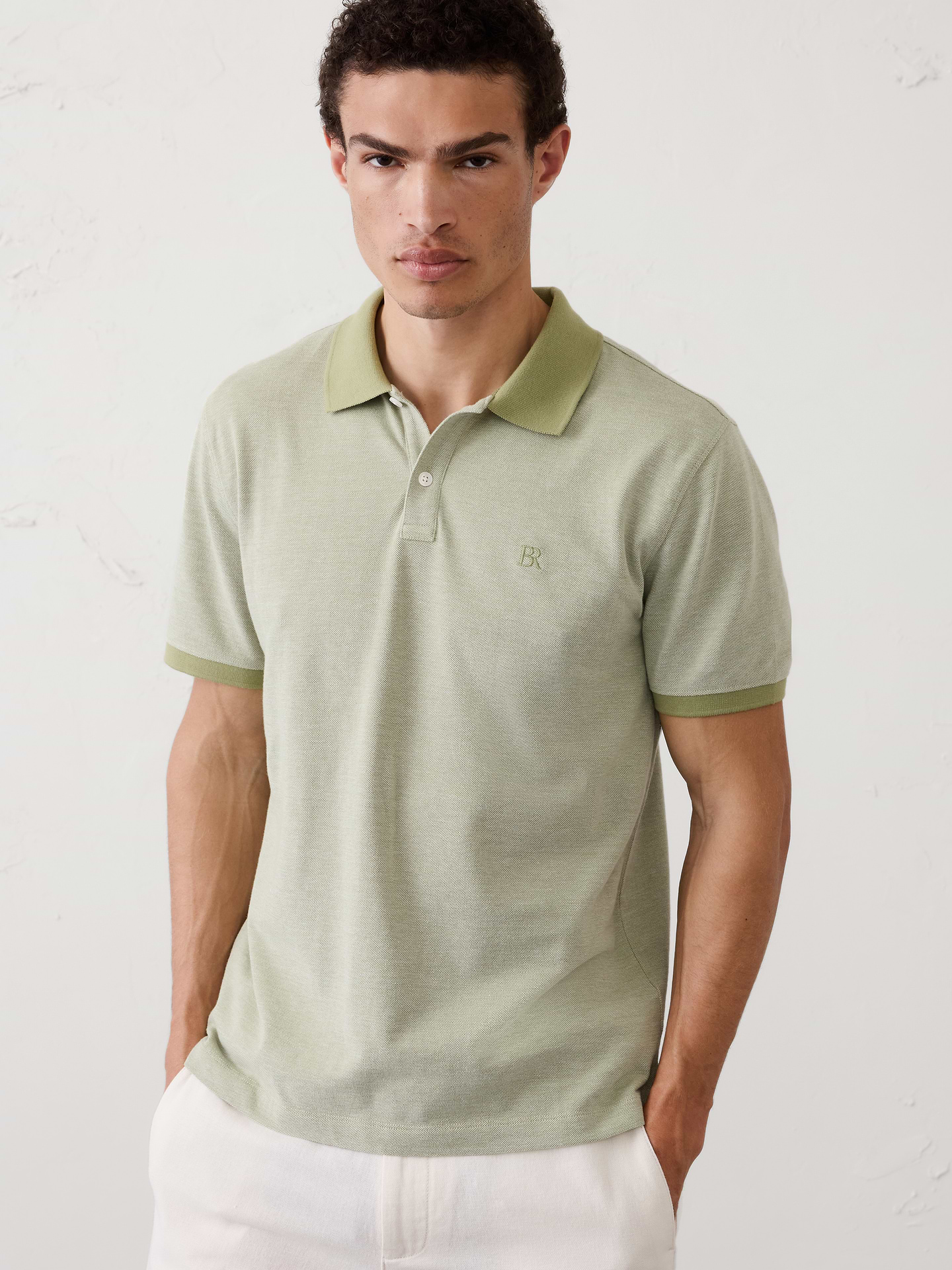 Image number 1 showing, Standard-Fit Pique Polo