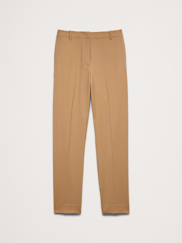Ultra High-Rise Modern Slim Italian Lightweight Wool Ankle Pant