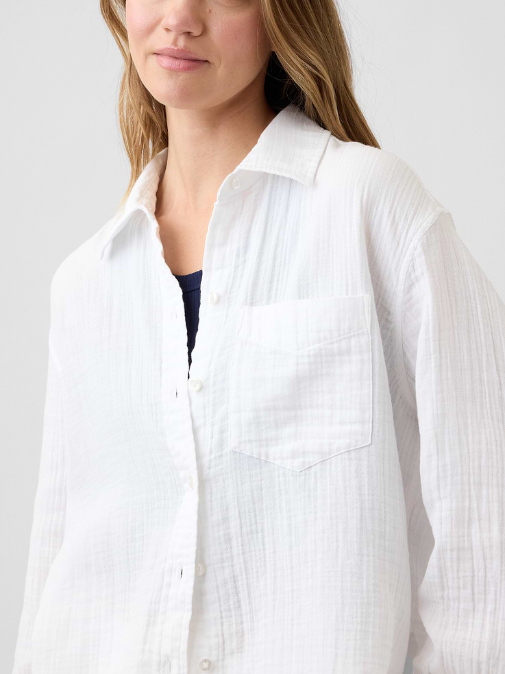 Image number 4 showing, Oversized Shirt in Gauze