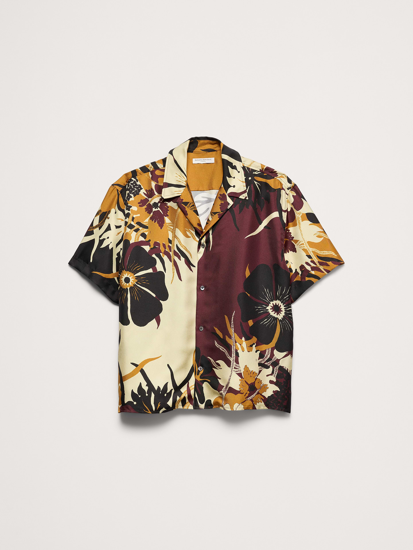 Image number 7 showing, Standard-Fit Silk Resort Shirt