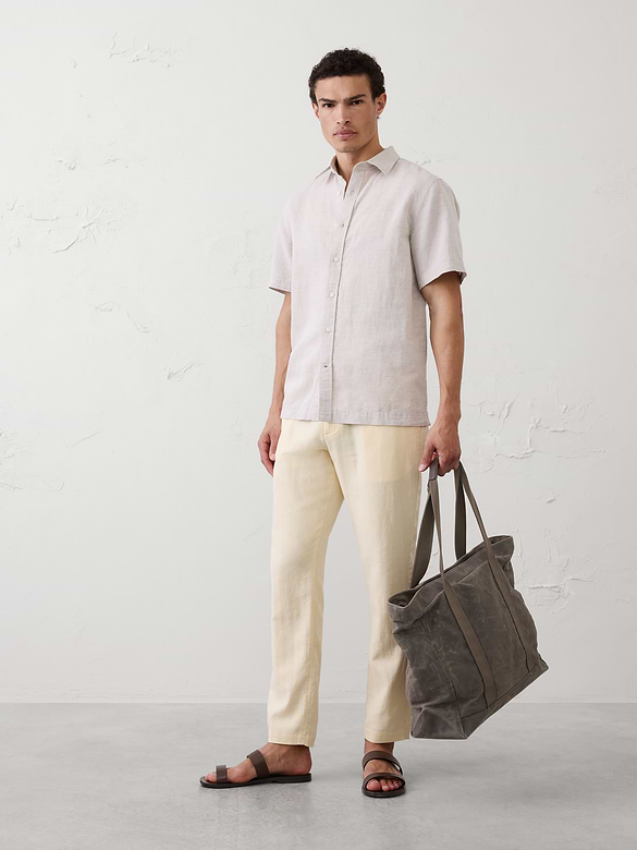 Linen-Blend Pant