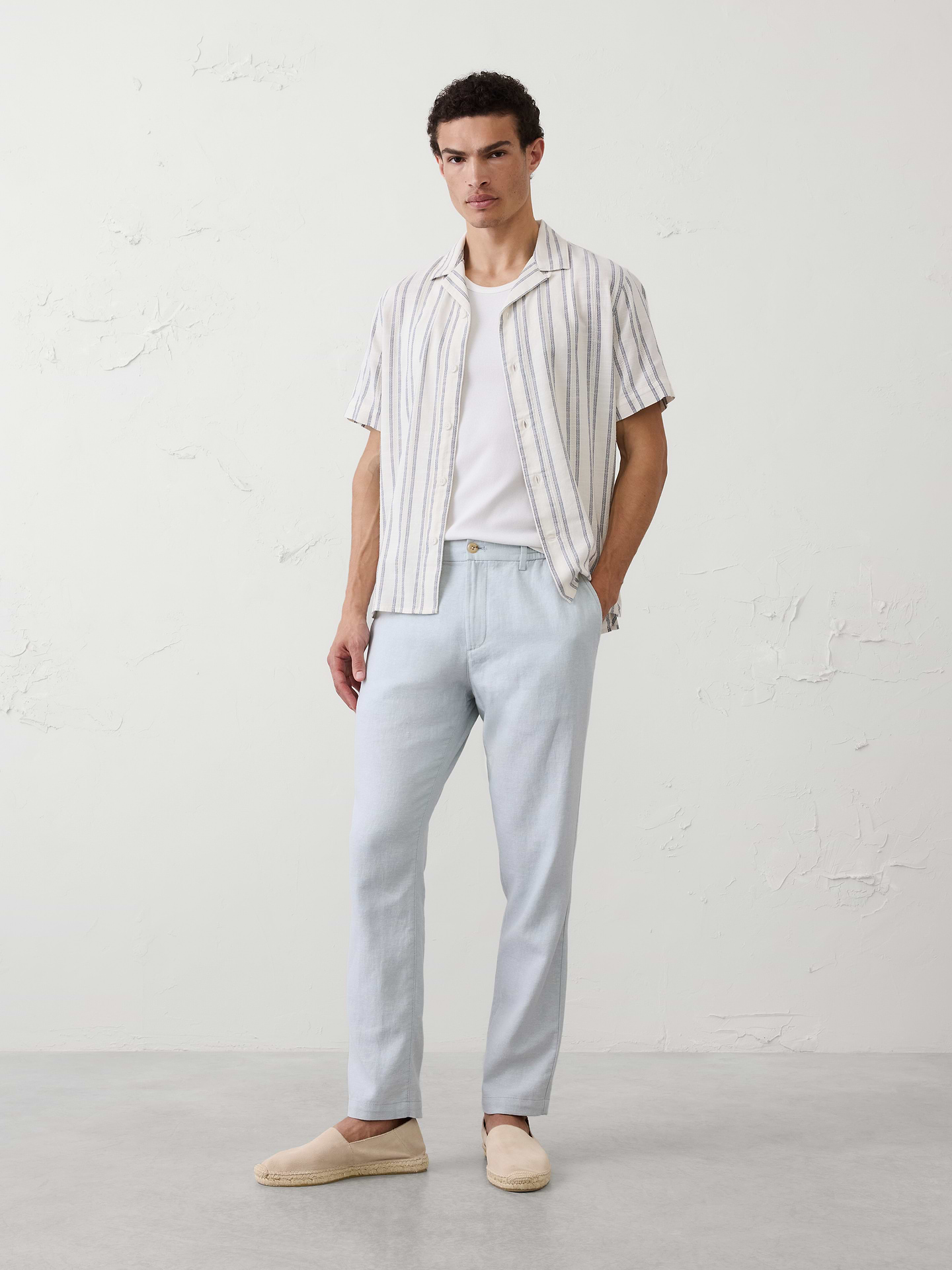 Image number 1 showing, Linen-Blend Pant