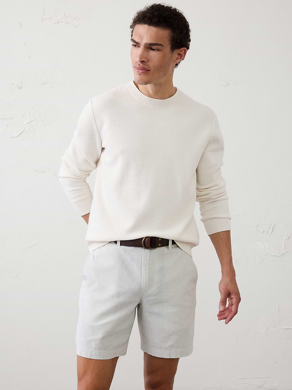 Standard-Fit 7" Linen-Blend Short