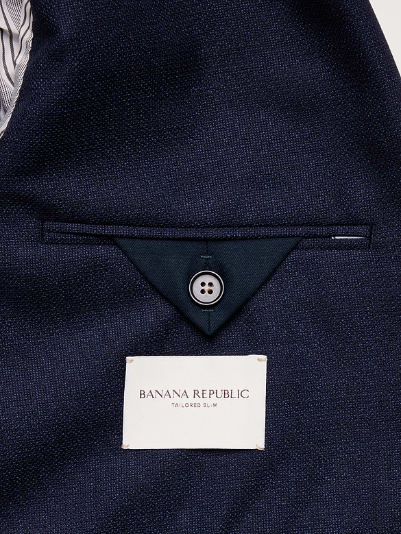Tailored Slim-Fit Italian Wool Ventile Suit Jacket