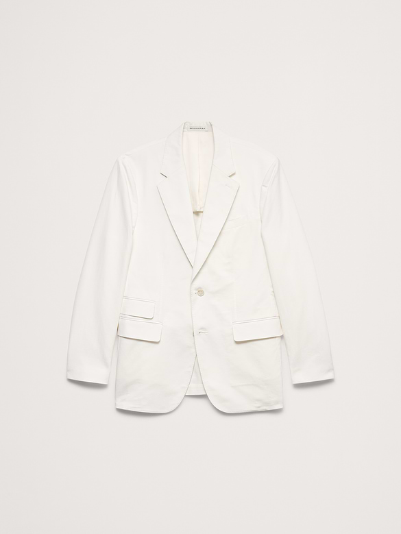 Tailored Slim-Fit Italian Cotton-Linen Suit Jacket