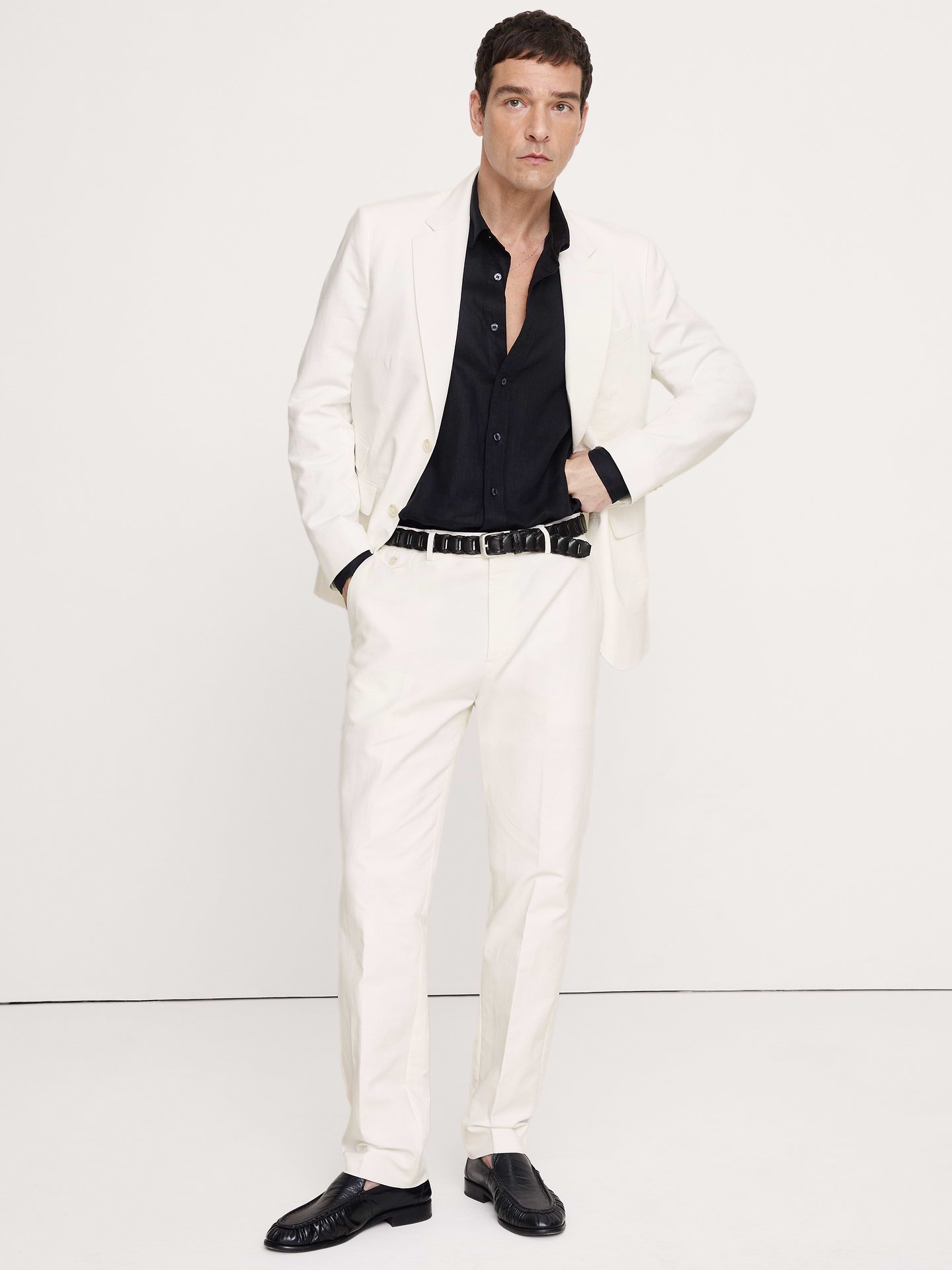 Image number 6 showing, Tailored Slim-Fit Italian Cotton-Linen Suit Jacket