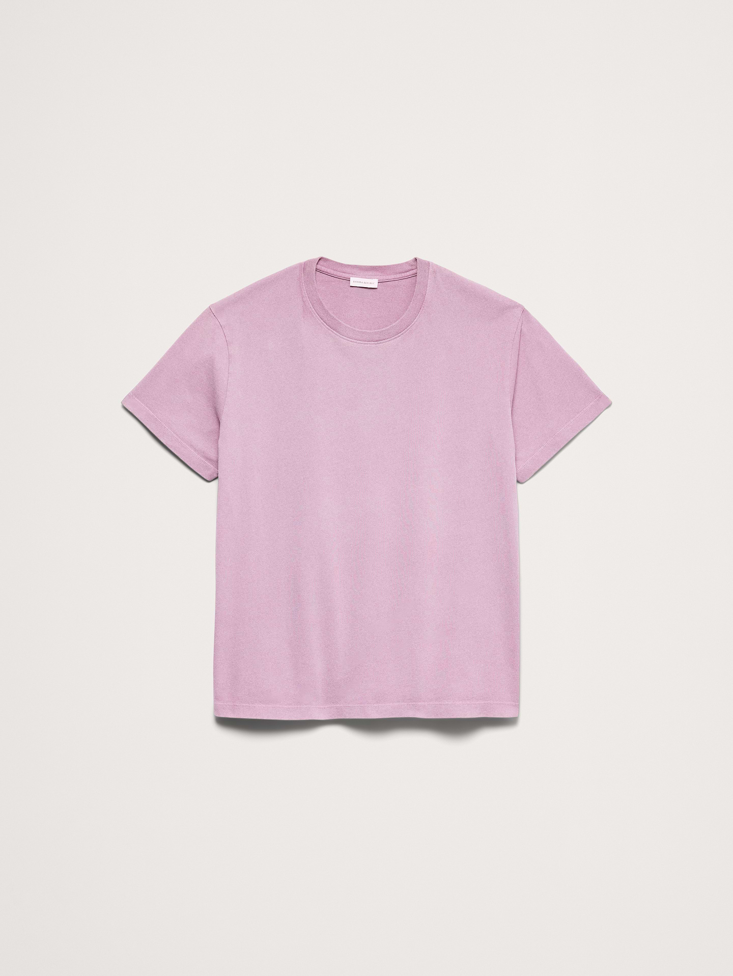 L'image numéro 4 présente T-shirt ras du cou en coton suédé