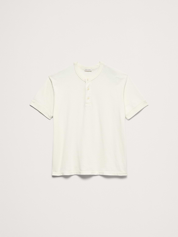 Midweight Cotton Slub Henley T-Shirt