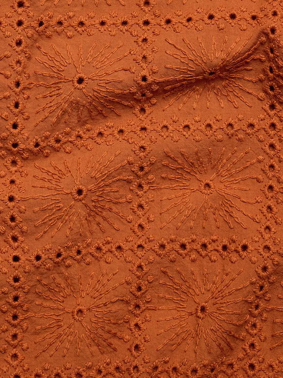 Relaxed-Fit Embroidered Cotton Eyelet Resort Shirt