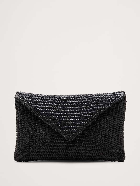 Emmie Raffia Envelope Clutch by Hat Attack